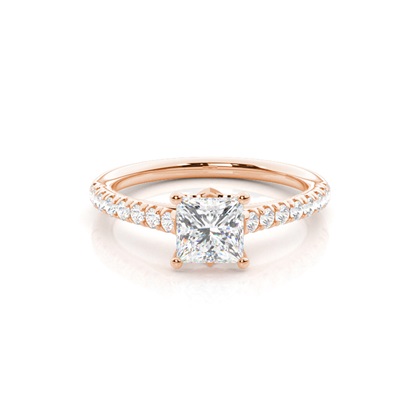 Rose Gold Side Stone Diamond Rings
