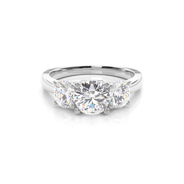 Two tone Trilogy Diamond Engagement Ring