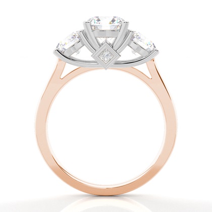 Zweifarbiger Triologie Diamant Verlobungsring