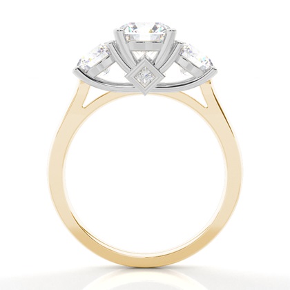 Zweifarbiger Triologie Diamant Verlobungsring