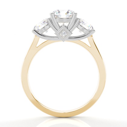 Brilliant Gelbgold Trilogie Verlobungsringe