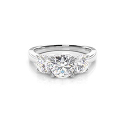 Zweifarbiger Triologie Diamant Verlobungsring