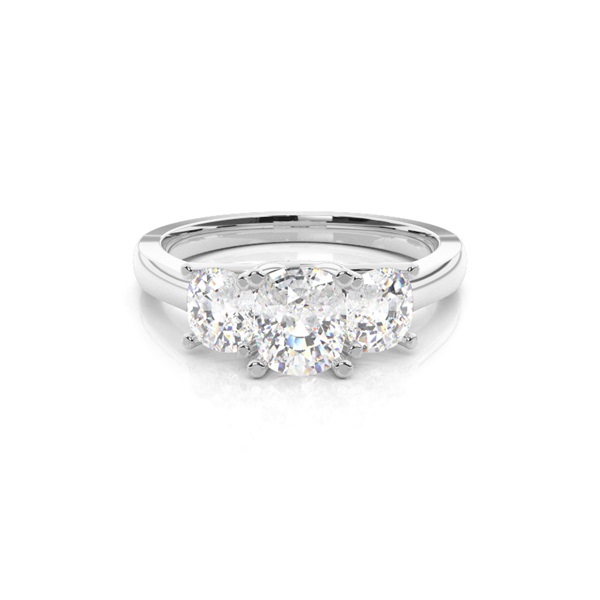 Two tone Trilogy Diamond Engagement Ring