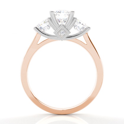 Zweifarbiger Triologie Diamant Verlobungsring