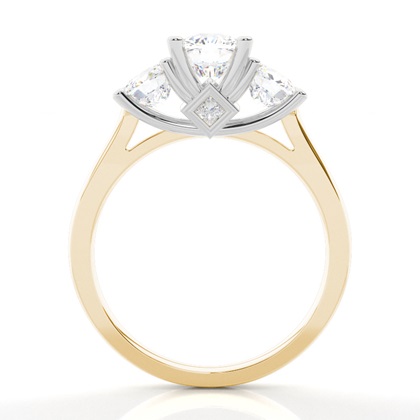 Zweifarbiger Triologie Diamant Verlobungsring