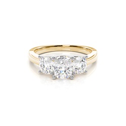 Two tone Trilogy Diamond Engagement Ring