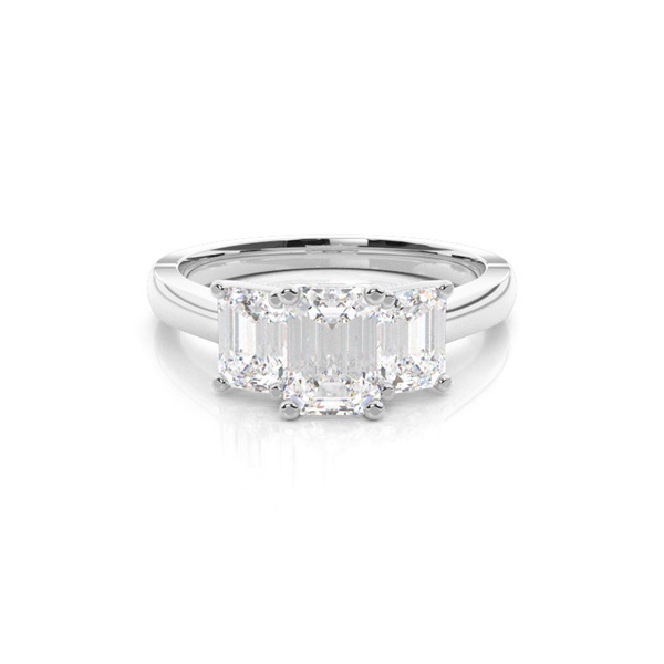 Two tone Trilogy Diamond Engagement Ring