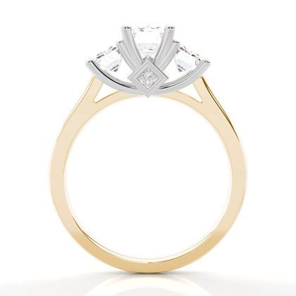 Zweifarbiger Triologie Diamant Verlobungsring