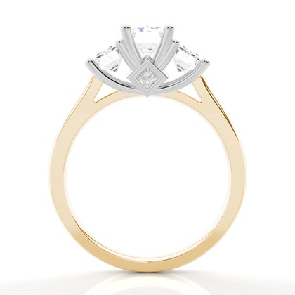 Zweifarbiger Triologie Diamant Verlobungsring