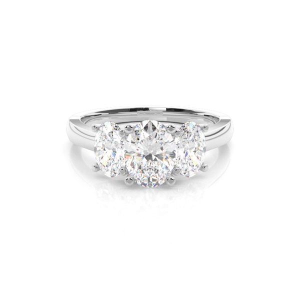 Two tone Trilogy Diamond Engagement Ring