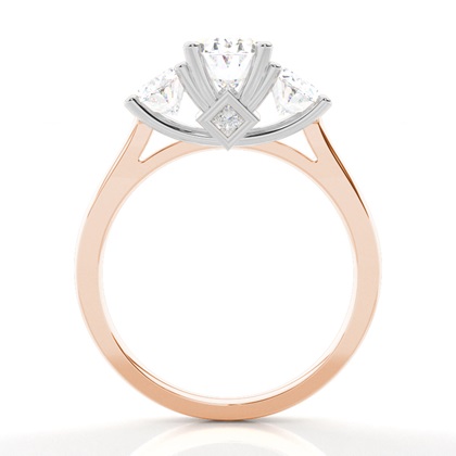 Zweifarbiger Triologie Diamant Verlobungsring