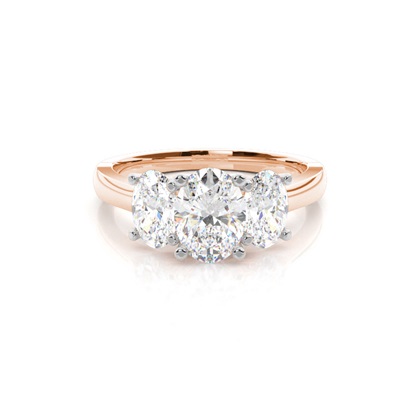 Rose Gold Womens Diamond Engagement Rings