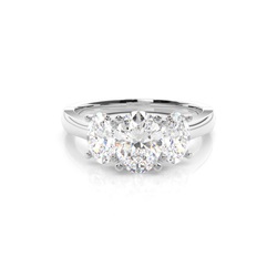 Zweifarbiger Triologie Diamant Verlobungsring