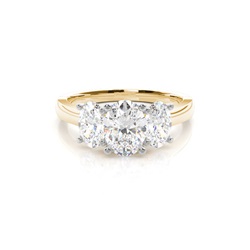 Two tone Trilogy Diamond Engagement Ring