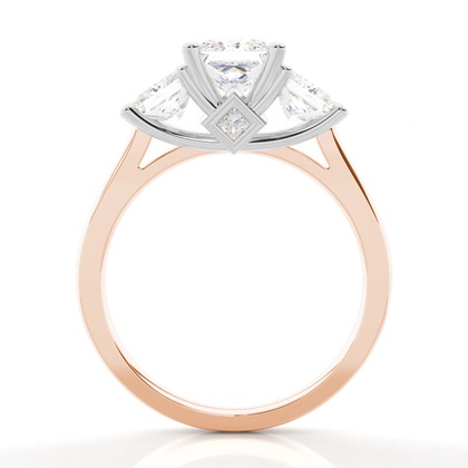 Zweifarbiger Triologie Diamant Verlobungsring