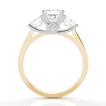 Zweifarbiger Triologie Diamant Verlobungsring