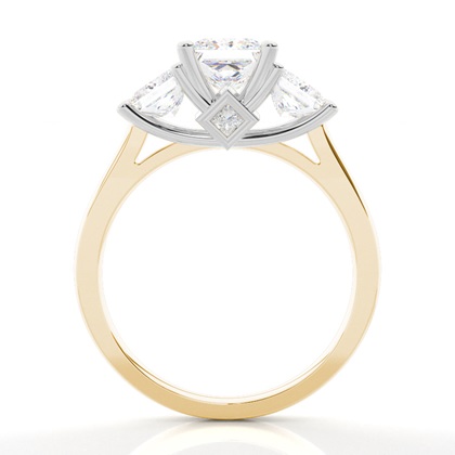 Zweifarbiger Triologie Diamant Verlobungsring