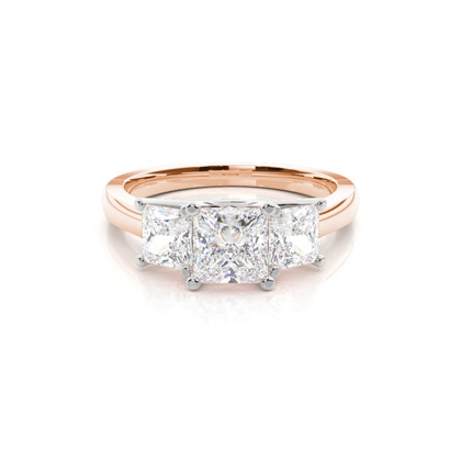 Rose Gold Womens Diamond Engagement Rings
