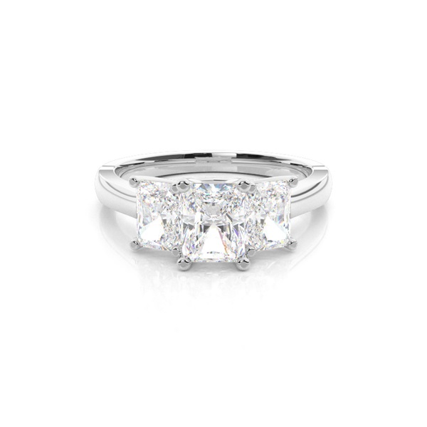 Two tone Trilogy Diamond Engagement Ring