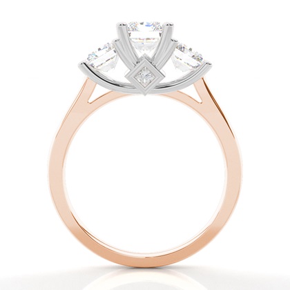 Zweifarbiger Triologie Diamant Verlobungsring