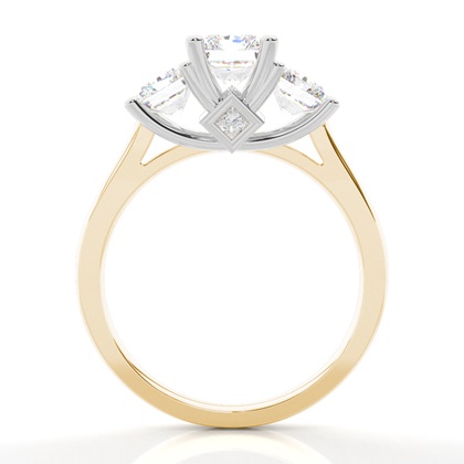 Zweifarbiger Triologie Diamant Verlobungsring