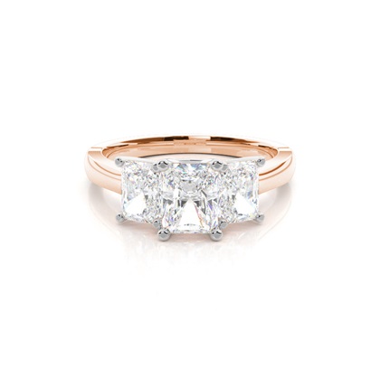 Rose Gold Womens Diamond Engagement Rings