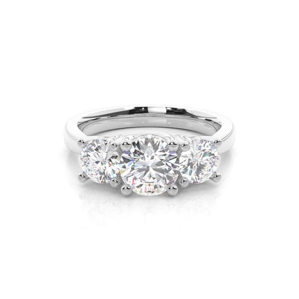 Trilogy Hidden Halo Engagement Rings