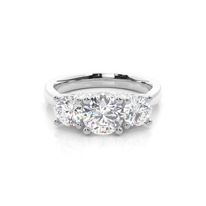 Trilogy Hidden Halo Engagement Rings