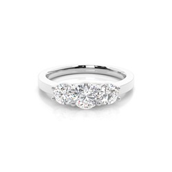Zweifarbiger Triologie Diamant Verlobungsring