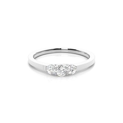 Two tone Trilogy Diamond Engagement Ring