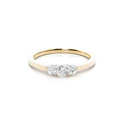 Two tone Trilogy Diamond Engagement Ring