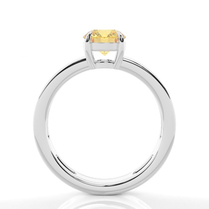 Gelber Diamantring mit geteiltem Schaft