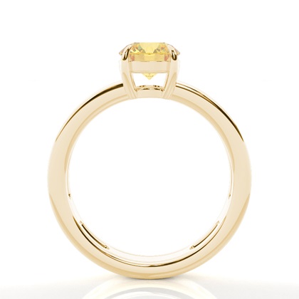 Split Shank Yellow Diamond Engagement Ring