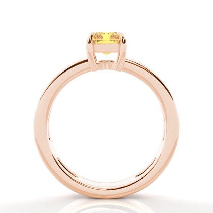 Gelber Diamantring mit geteiltem Schaft