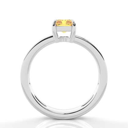 Gelber Diamantring mit geteiltem Schaft