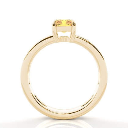 Gelber Diamantring mit geteiltem Schaft