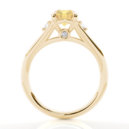Split Shank Yellow Diamond Engagement Ring