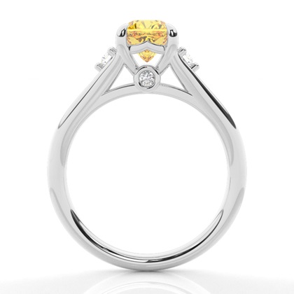 Split Shank Yellow Diamond Engagement Ring