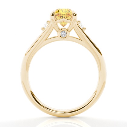 Split Shank Yellow Diamond Engagement Ring