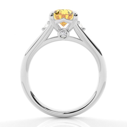 Split Shank Yellow Diamond Engagement Ring