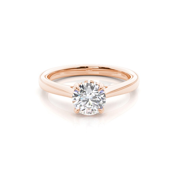 Hidden Halo Diamond Engagement Rings