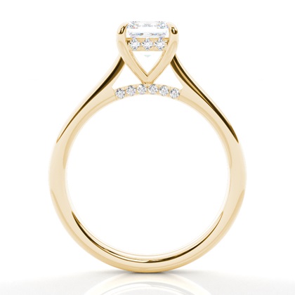 2.00 Carat Gelbgold Halo Verlobungsringe