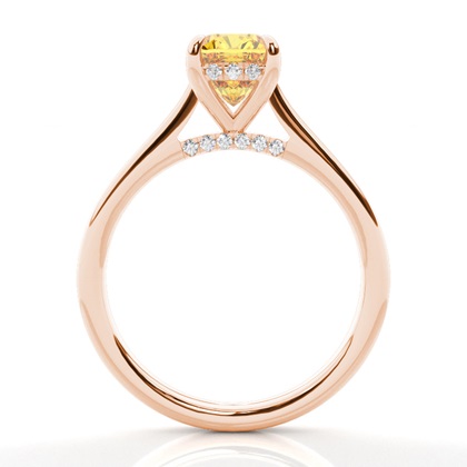 Hidden Halo Yellow Diamond Engagement Ring