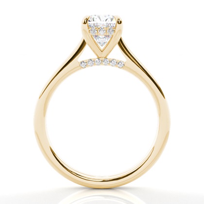 2.00 Carat Gelbgold Halo Verlobungsringe