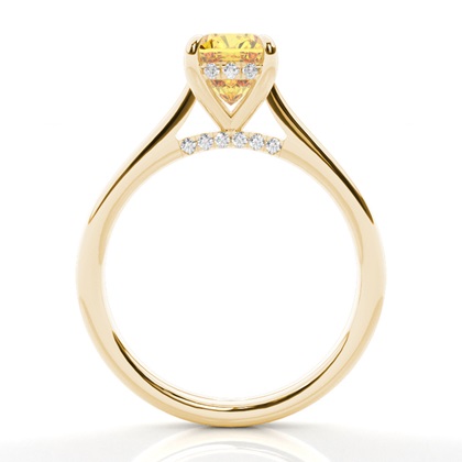 Hidden Halo Yellow Diamond Engagement Ring