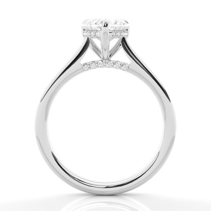 Hidden Halo Diamond Engagement Rings