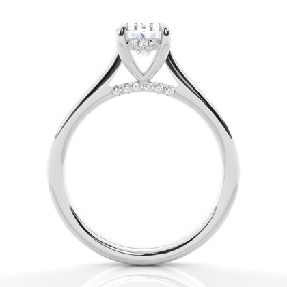 1.00 Carat Platin Halo Verlobungsringe