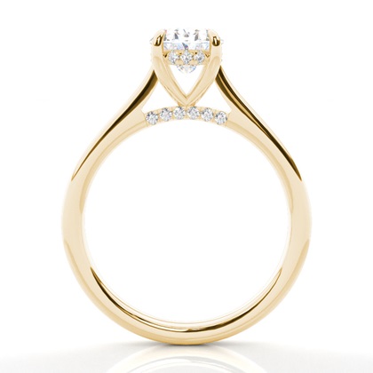 Oval Yellow Gold Solitaire Engagement Rings