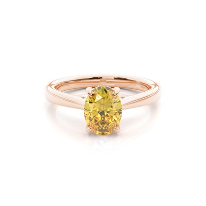 Hidden Halo Yellow Diamond Engagement Ring