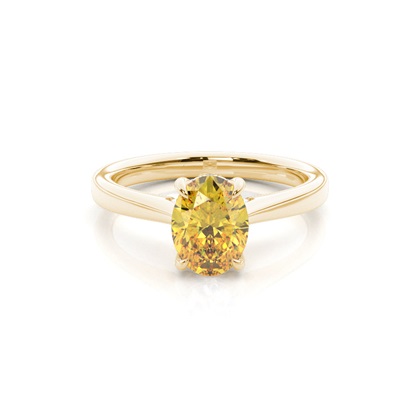 Hidden Halo Yellow Diamond Engagement Ring